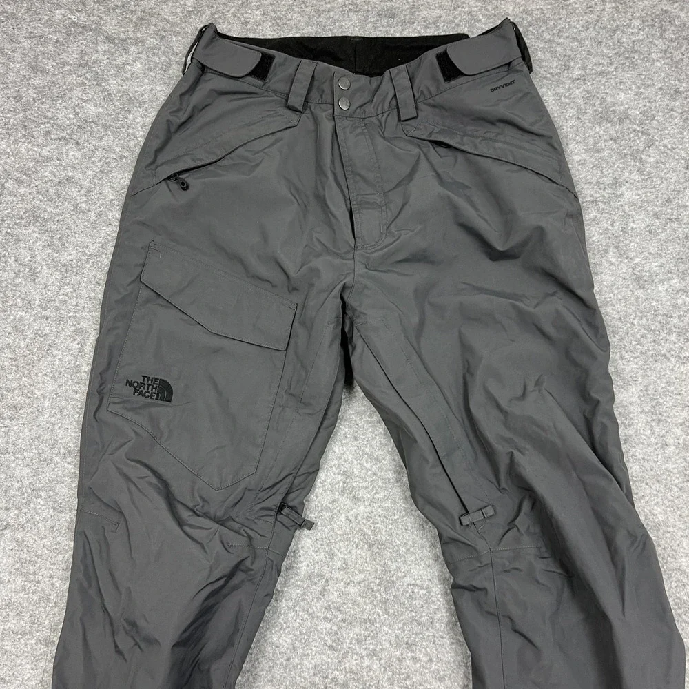 The North Face Snow Pants Mens M Gray DryVent Insulated Lined Ski Cargo 34x30